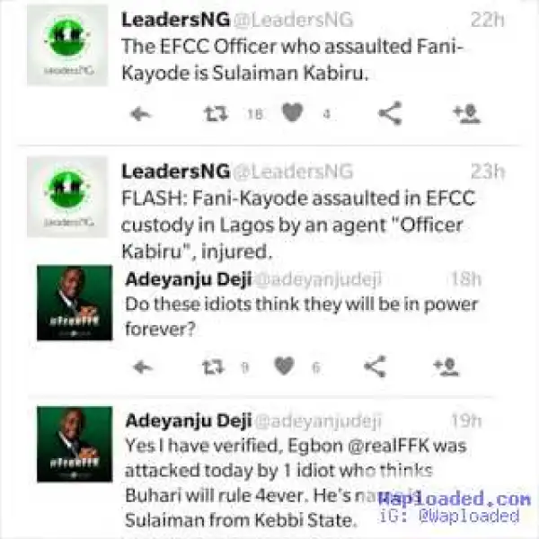 Femi Fani-Kayode allegedly assaulted in EFCC custody